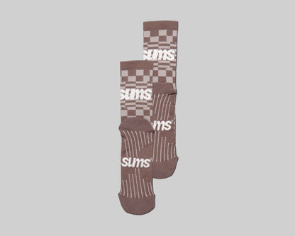 Sums Checkers sock - Brown