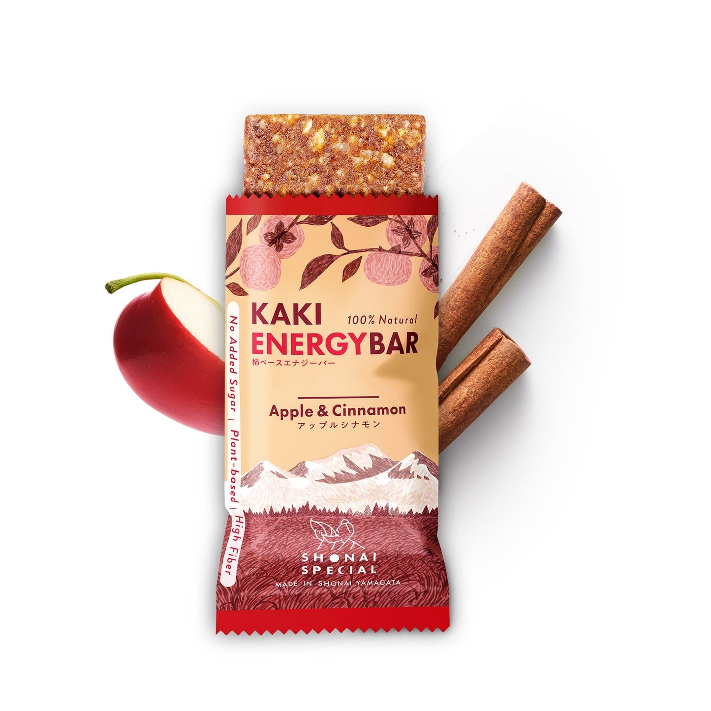 Shonai Special Kaki Energy Bar - Apple & Cinnamon (12 Bars)