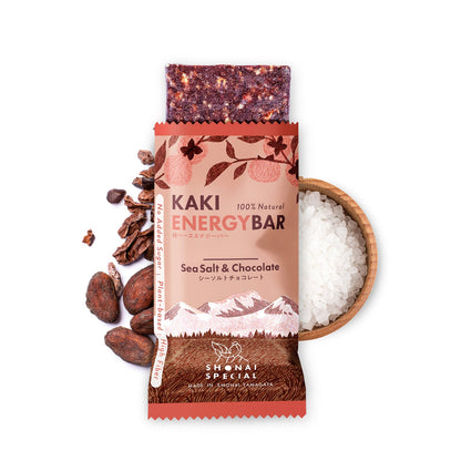 Shonai Special Kaki Energy Bar - Sea Salt & Chocolate (12 Bars)